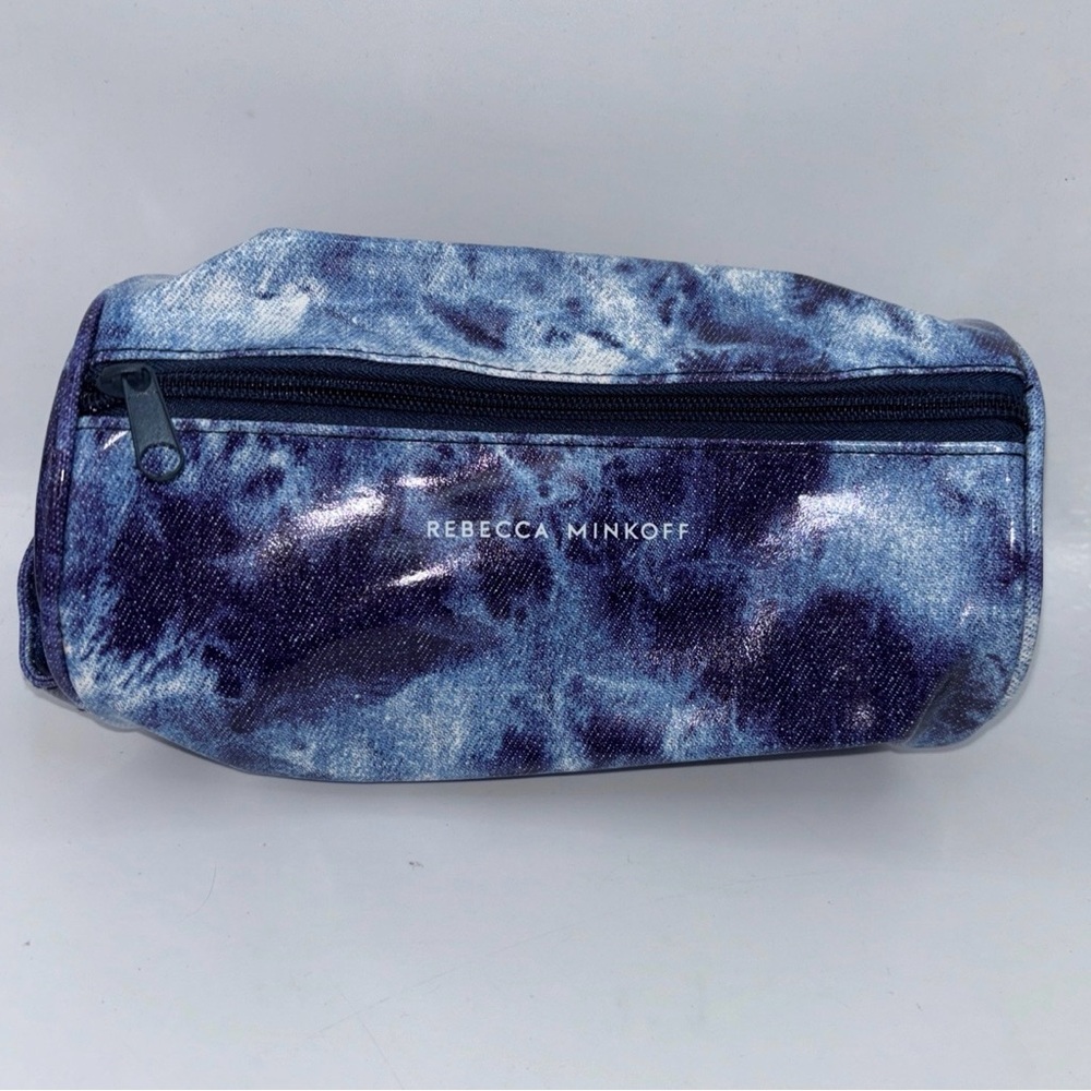 Rebecca Minkoff Blue “Jean” Tie Dye Cosmetic Barrel Bag